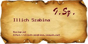 Illich Szabina névjegykártya