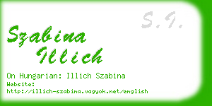 szabina illich business card